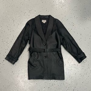 Vintage Y2k Liz Baker Essentials Genuine Leather Jacket Women’s Size Medium